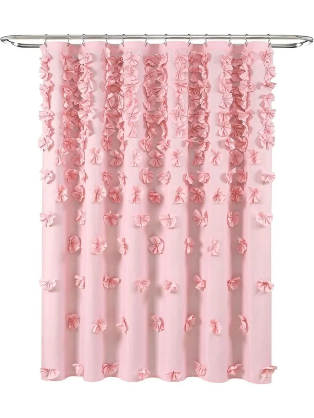 Chic Pink Bow Shower Curtain 72